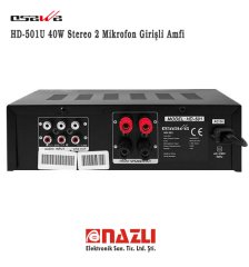 Osawa HD-501U 40W Stereo 2 Mikrofon Girişli Amfi