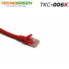 60 Cm Cat6 Patch Kablo Kırmızı TKC-006K
