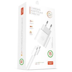 20W Type-C Şarj Adaptörü - Kablo Seti