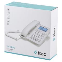 TK-3800 Masa Üstü Telefon Beyaz-Gümüş