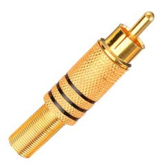 Tos RCA Fiş Metal Gold Erkek Konnektör - 1290