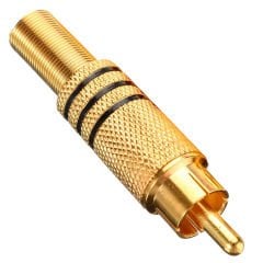 Tos RCA Fiş Metal Gold Erkek Konnektör - 1290