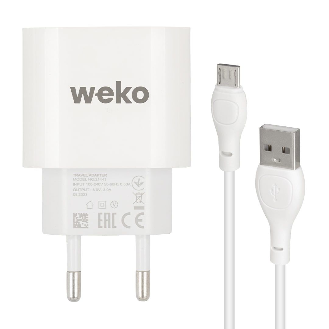 Telefon Şarj Adaptörü 3 Amper Micro Usb Kablolu - 21441