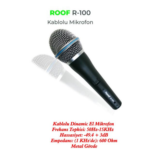 Roof R-100 Kablolu El Mikrofon