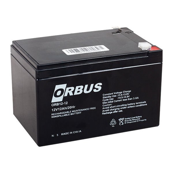 Orbus ORB12-12 12 Volt 12 Amper Kuru Akü - 12V 12A
