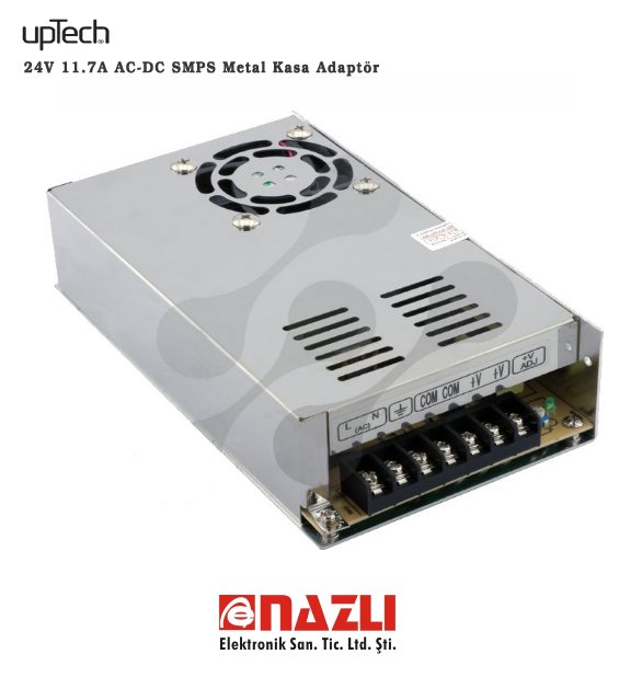 NE-28024 24V 11.7A AC-DC SMPS Metal Kasa Adaptör