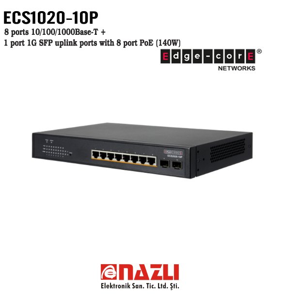 ECS2020-10P 10 Port Gigabit Web-Smart Ethernet Switch