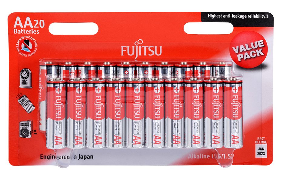 Fujitsu Universal Power LR06 Alkaline Kalem AA Size Pil 20Li Blister