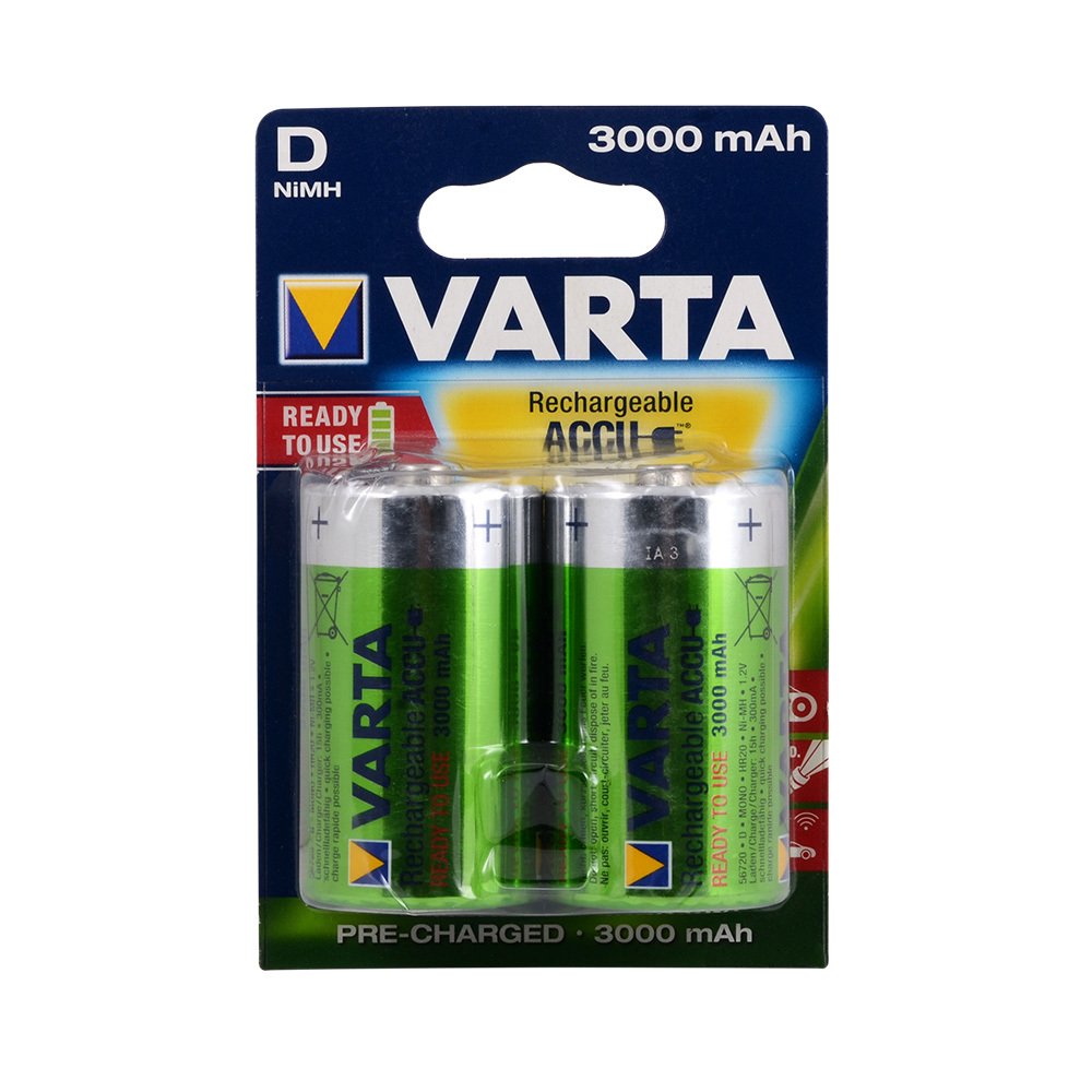 56720 Accu Ready2Use Büyük Pil - D 3000 mAh 2li