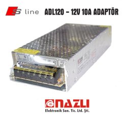 S-LİNE 12V 10A 120W METAL KASA ADAPTÖR ADL120