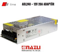 S-LİNE 12V 20A 240W METAL KASA ADAPTÖR ADL120