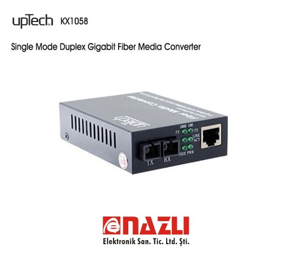 KX1058 10/100/1000Mbps Single Mode Duplex Gigabit Fiber Media Converter
