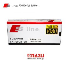 FD0106 SLine 5-2500MHz 2lı Uydu Dağıtıcı 1/6 Splitter