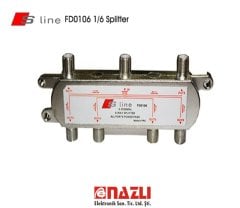 FD0106 SLine 5-2500MHz 2lı Uydu Dağıtıcı 1/6 Splitter