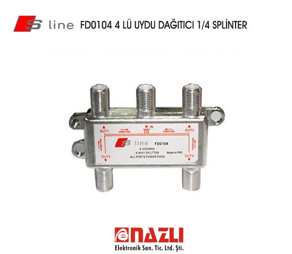 FD0104 5-2500MHZ 4 LÜ UYDU DAĞITICI 1/4 SPLİNTER