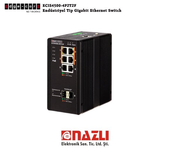 ECIS4500-4P2T2F Endüstriyel Tip Gigabit Ethernet Switch