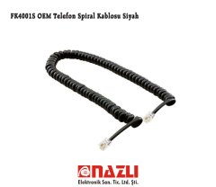 FK4001S OEM Telefon Spiral Kablosu Siyah