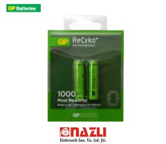 GP Recyko AAA 1000 Serisi 950 mAh İnce Kalem Pil 2li