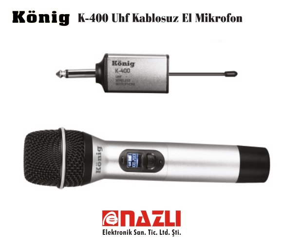 K-400 Uhf Kablosuz El Mikrofon
