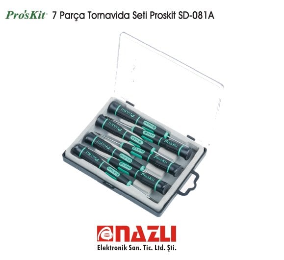 7 Parça Tornavida Seti Proskit SD-081A