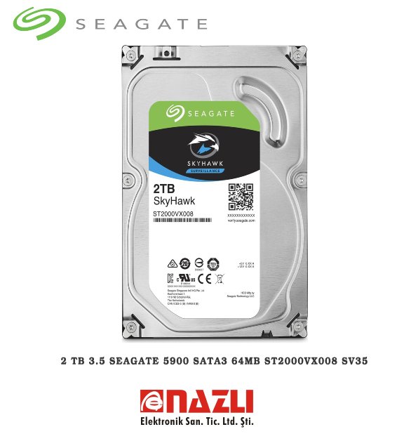 2 TB 3.5 SEAGATE 5900 SATA3 64MB ST2000VX008 SV35