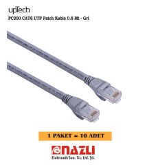 60 CM CAT6 PATCH KABLO - Gri PC200