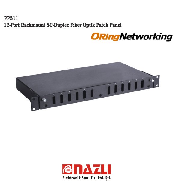 12-Port Rackmount SC-Duplex Fiber Optik Patch Panel PP511