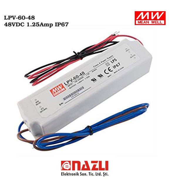 LPV-60-48 48VDC 1.25Amp IP67