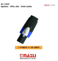 Spekon - 4Pin Jak - Gold Audio SJ 1203 (10 ADET)