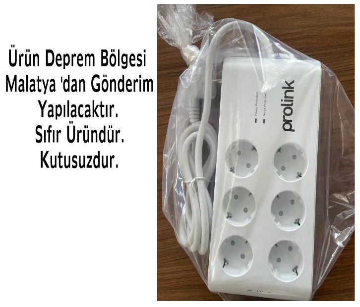 Prolink PR-SP06T Akım Korumalı Priz (6 soket)