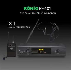 König K-401 Tek Yaka Uhf Telsiz Mikrofon