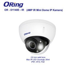 OR-D1140E-IR 4MP IR Mini Dome IP Kamera