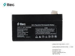 Ttec 12 Volt 1.3 Amper Kuru Tip Akü