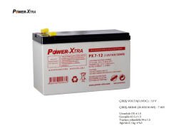 Power-Xtra PX7-12(28W)F1 - 12V 7 Ah F1 Pin Bakımsız Kuru Akü