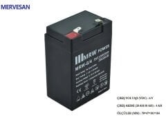 Mervesan 6 Volt 4 Amper Kuru Tip Akü ( MRV-6/4 )