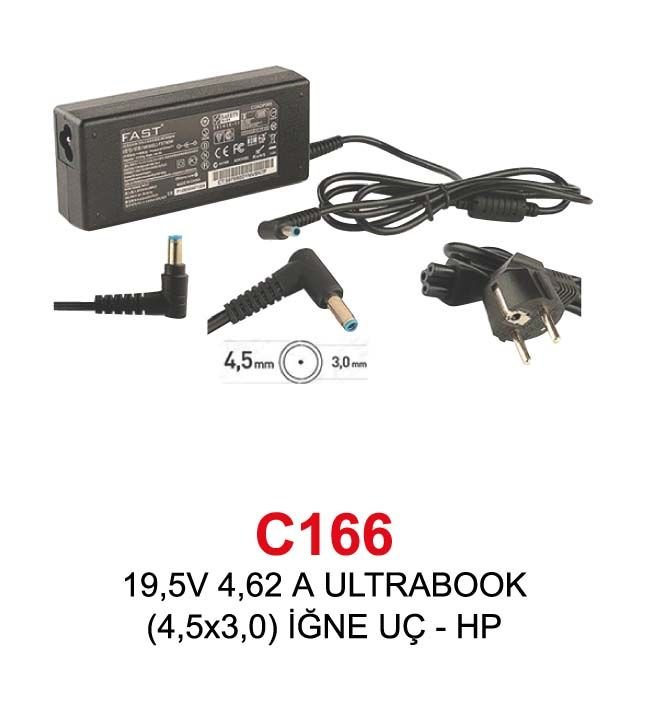 Notebook Adaptör C166 19,5V 4,62 A ULTRABOOK (4,5x3,0) İĞNE UÇ