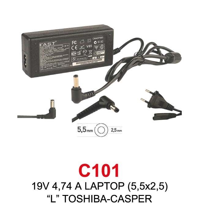 Notebook Adaptör C101 19V 4,74 A LAPTOP (5,5x2,5)