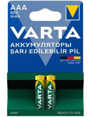 Varta 800mAh AAA 2'li Şarj Edilebilir İnce Kalem Pil