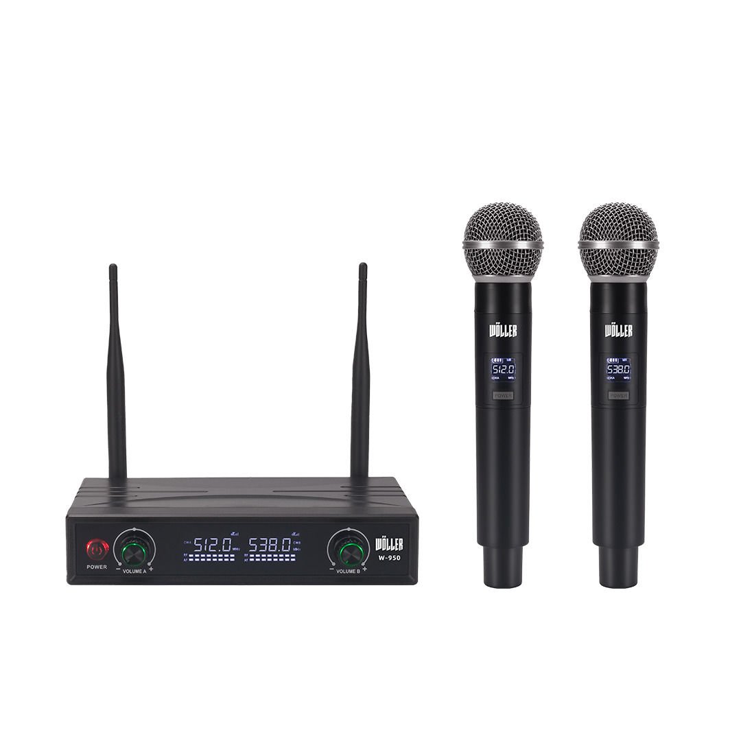 WÖLLER W-950 2 EL MİKROFONLU KABLOSUZ MİKROFON SETİ