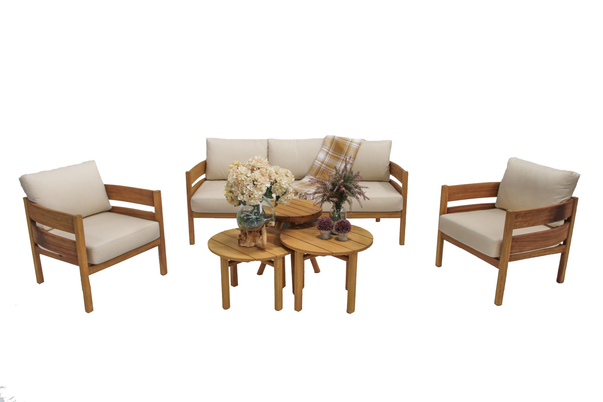 Style Coffee Set (3Seater + 2 x Chair + 1 x Coffee Table)