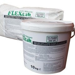 FLEX2AK cement and UV stable bicomponent elastomeric Resin Based Waterproofing Liquids 10 + 20 Kg