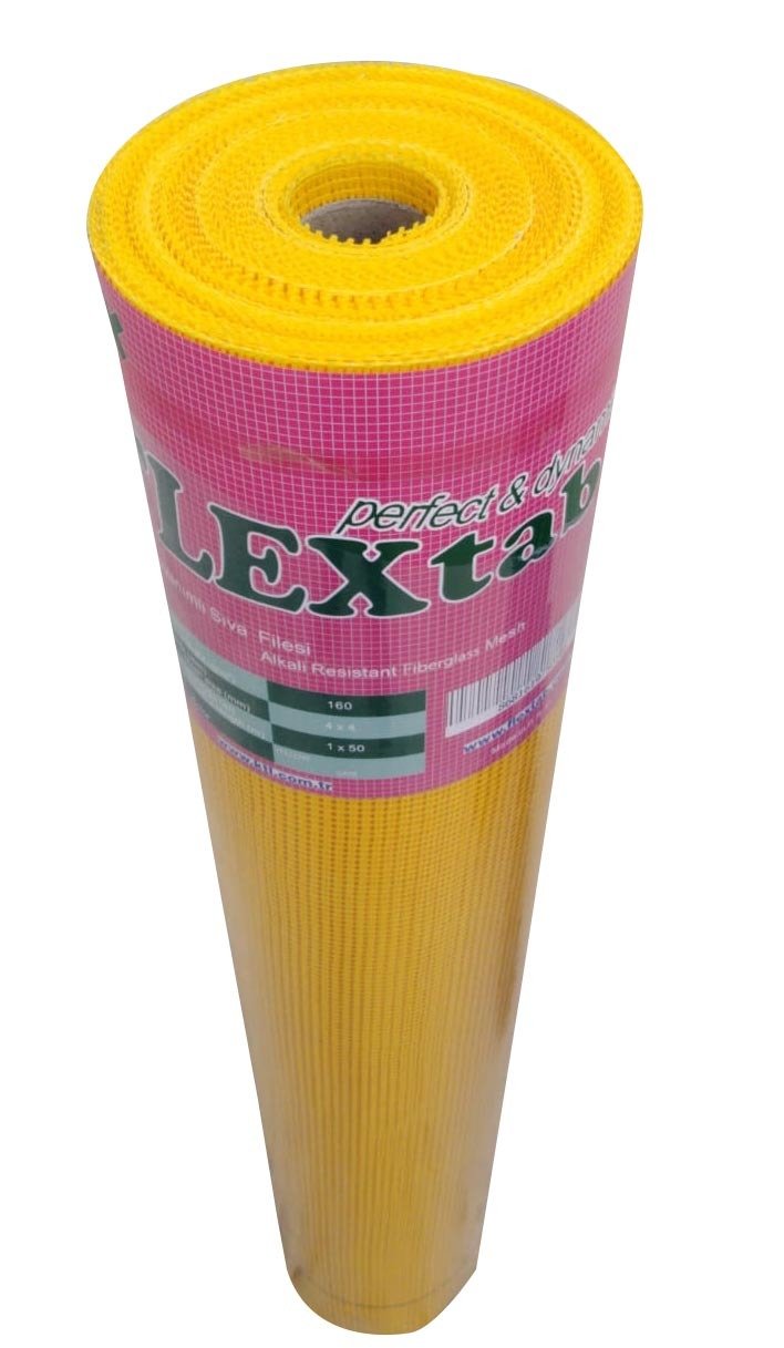 Flextab A++ 160 gr 4x4 Sarı Renkli Sıva Filesi 1*50m