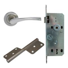 Under Lock and Hinge Door Handle Set