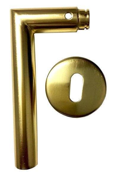 Gold plated stainless LK door handle