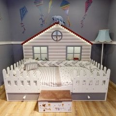 Meltem cozzy küçük ev gri montessori çocuk odası