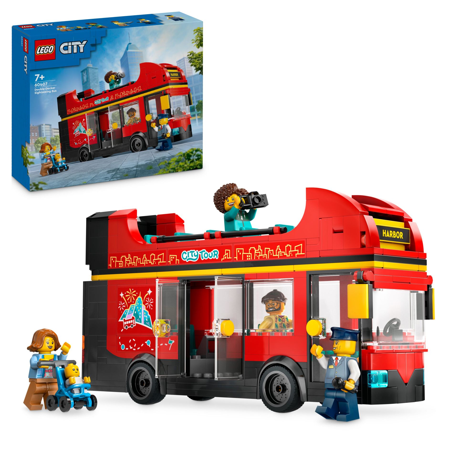 LEGO® City Kırmızı İki Katlı Gezi Otobüsü Oyuncağı 60407