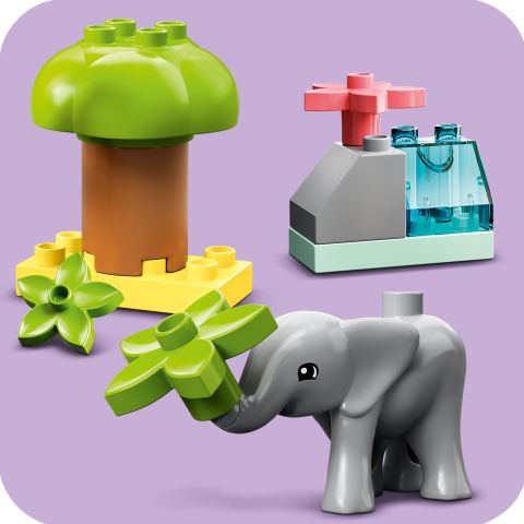 LEGO® DUPLO® Vahşi Afrika Hayvanları 10971 - 2 Yaş ve Üzeri Çocuklar için Safari Hayvanları Oyuncak Yapım Seti (10 Parça)