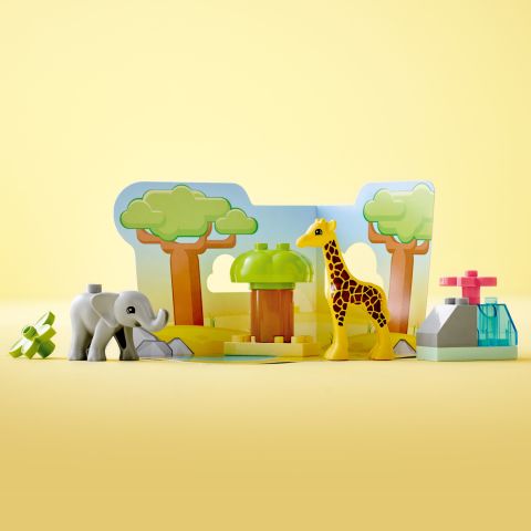 LEGO® DUPLO® Vahşi Afrika Hayvanları 10971 - 2 Yaş ve Üzeri Çocuklar için Safari Hayvanları Oyuncak Yapım Seti (10 Parça)