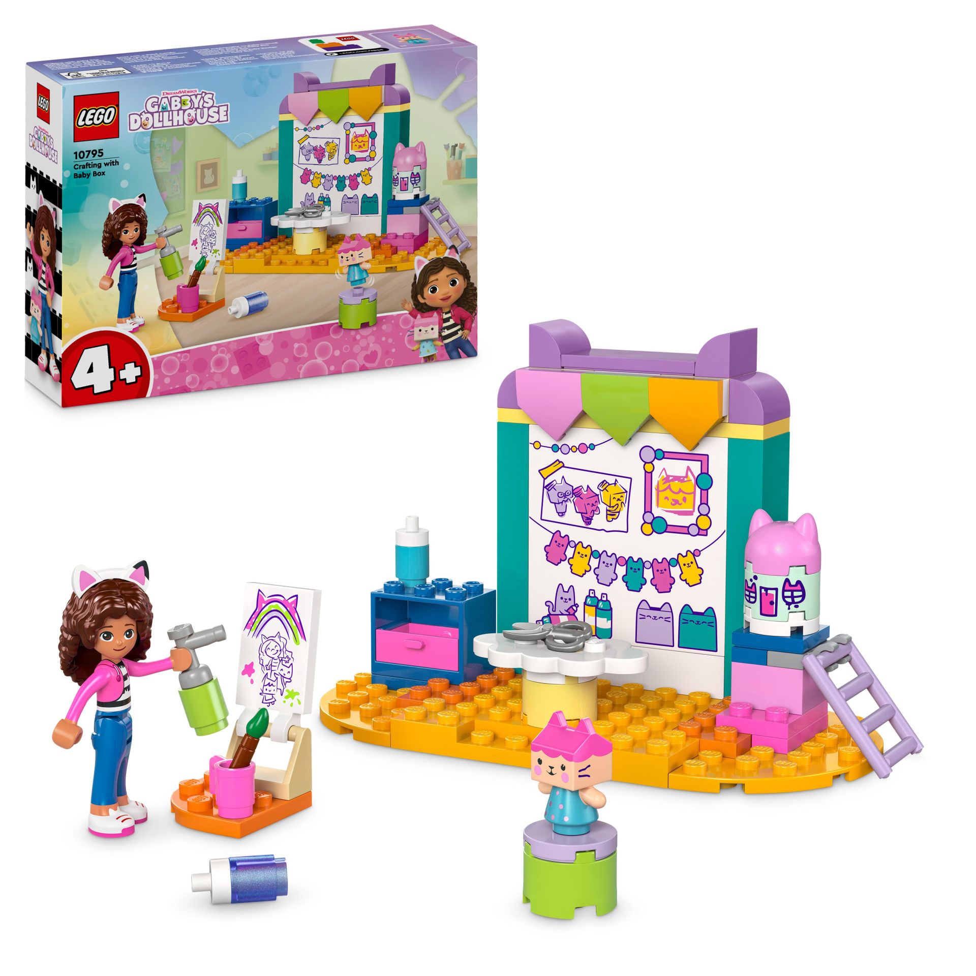 LEGO® 4+ Gabby’s Dollhouse Karton Yavru Kedi ile El Sanatları 10795