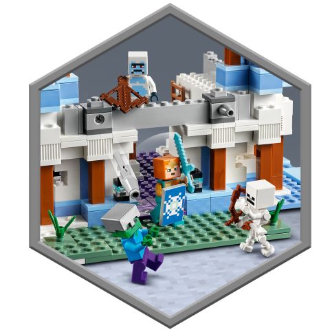 LEGO® Minecraft® Buz Kalesi 21186 - 8 Yaş ve Üzeri Çocuklar için İskeletli Oyuncak Yapım Seti (499 Parça)